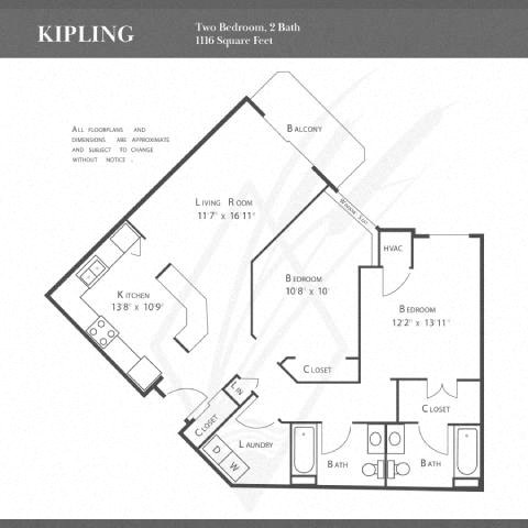 a floor plan of a unit with bedroom and living room