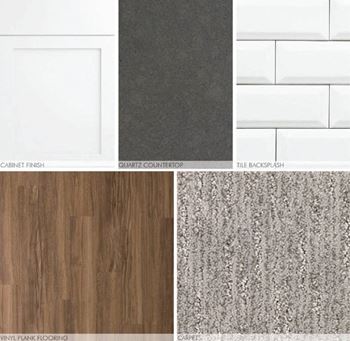 a selection of different types of tile and flooring samples