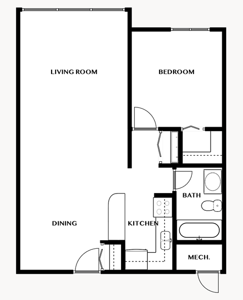 1 Bedroom Unit Floor Plan