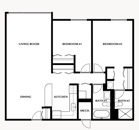 2 Bedroom Unit Floor Plan
