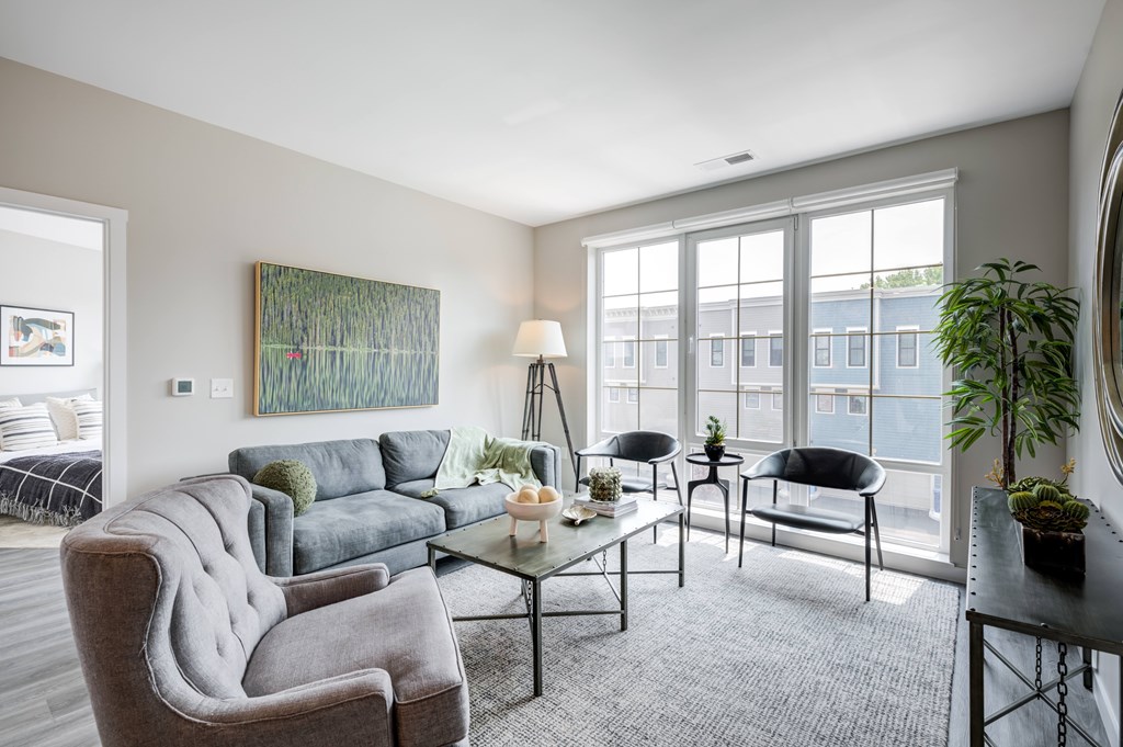 1,2 and 3 bedroom apartment homes, living room