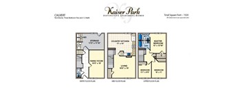 a floor plan of a home with three different floors