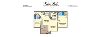 floor plan of the russel park apartments