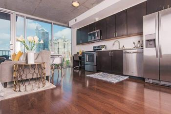 Living Room Come Kitchen at The M by RADIUS, Atlanta, 30309