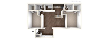 A cutaway diagram of a house showing the interior layout.