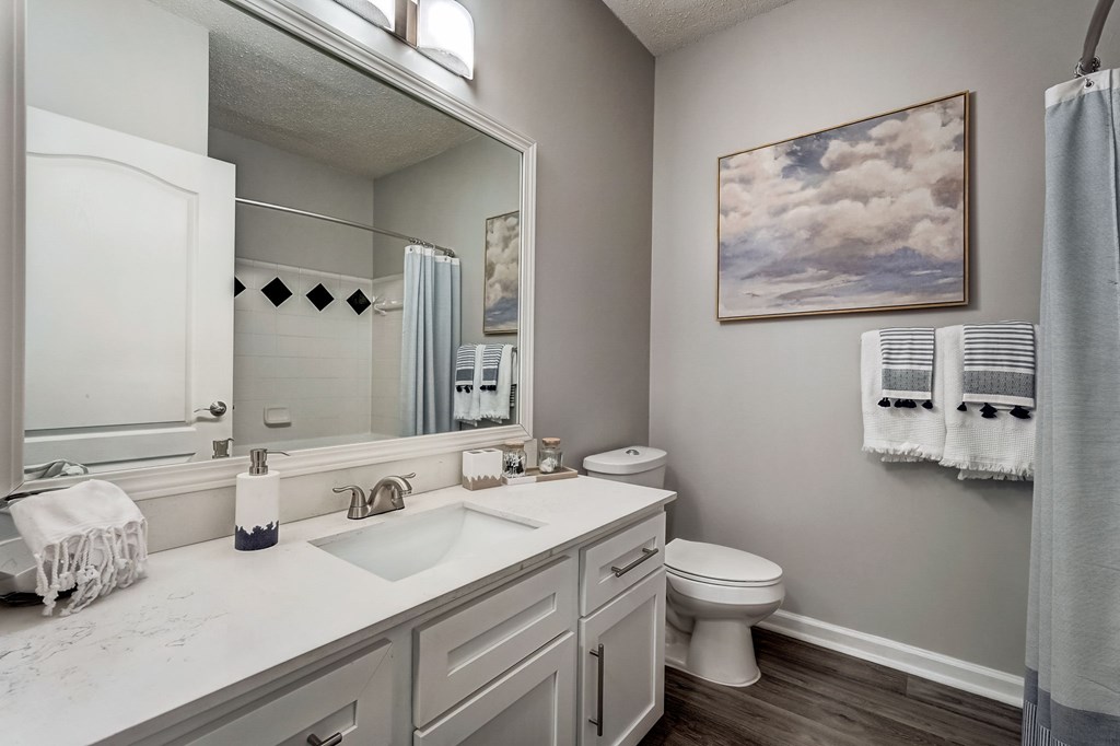 A bathroom with a white sink and toilet.