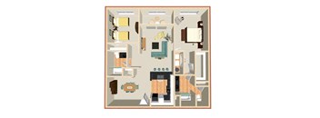 A detailed floor plan of a house with labeled rooms.