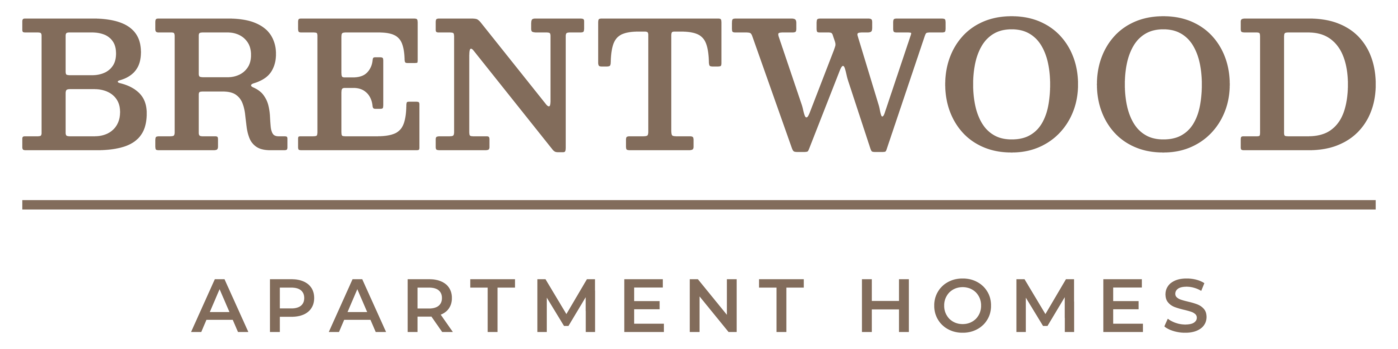 A logo for Brentwood Apartment Homes.