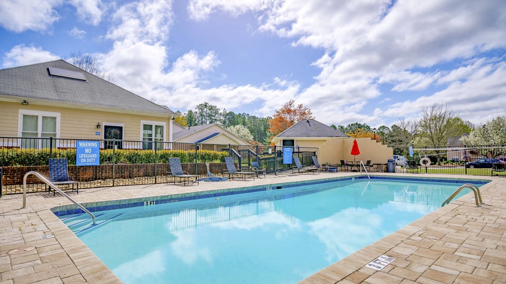 the swimming pool at our apartments