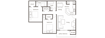 A black and white image of a floor plan for a house.
