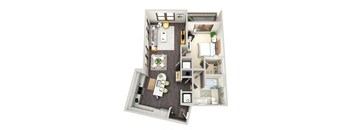 A3-A  ANDERSON Floor Plan at Radius West Midtown, Atlanta, GA