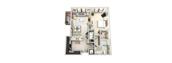 A3 SHAW Floor Plan at Radius West Midtown, Atlanta, GA, 30318