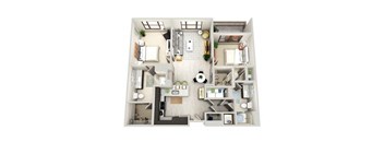 B1  HAMPDEN Floor Plan at Radius West Midtown, Atlanta, 30318