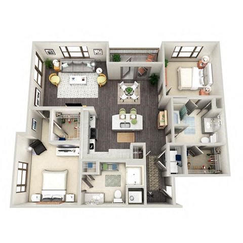 B4 MIDTOWN Floor Plan at Radius West Midtown, Atlanta