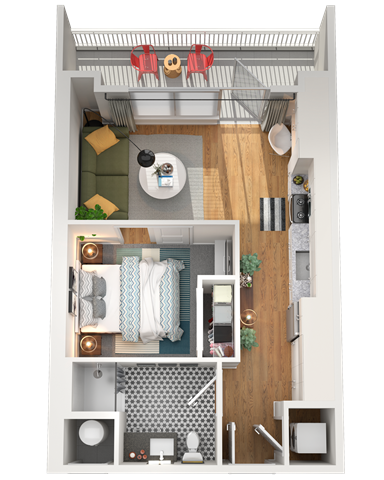 A1A Floor Plan at Gibson by Radius, Georgia