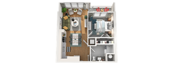 B2 Floor Plan at Gibson by Radius, Atlanta, GA, 30316