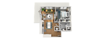 B4 Floor Plan at Gibson by Radius, Atlanta, 30316