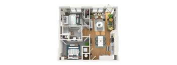 C2 Floor Plan at Gibson by Radius, Atlanta