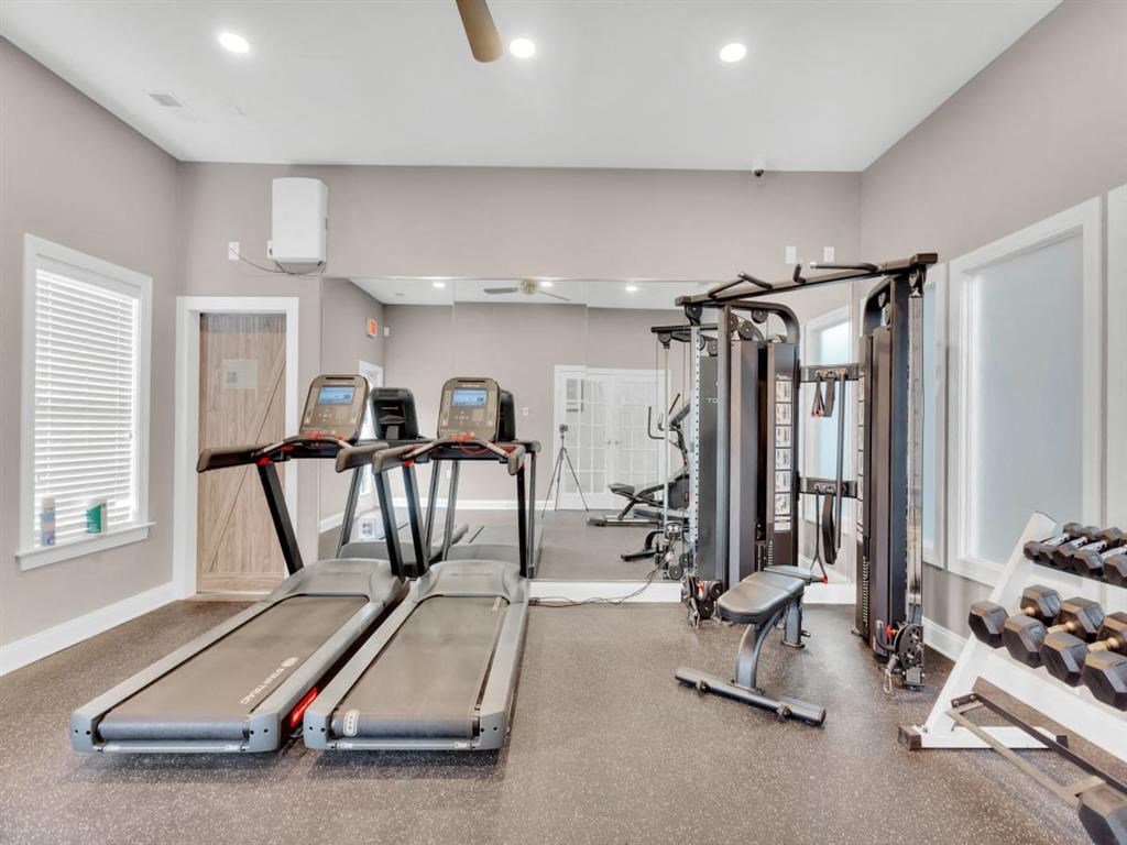 the gym in the owners home has treadmills and other fitness equipment