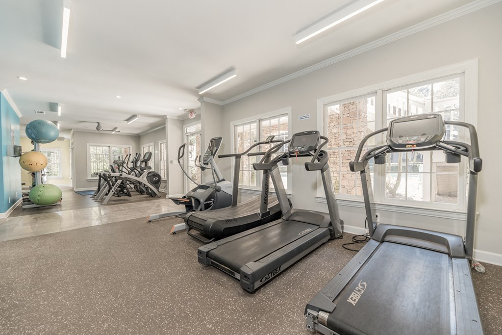 the gym at the preserve apartments
