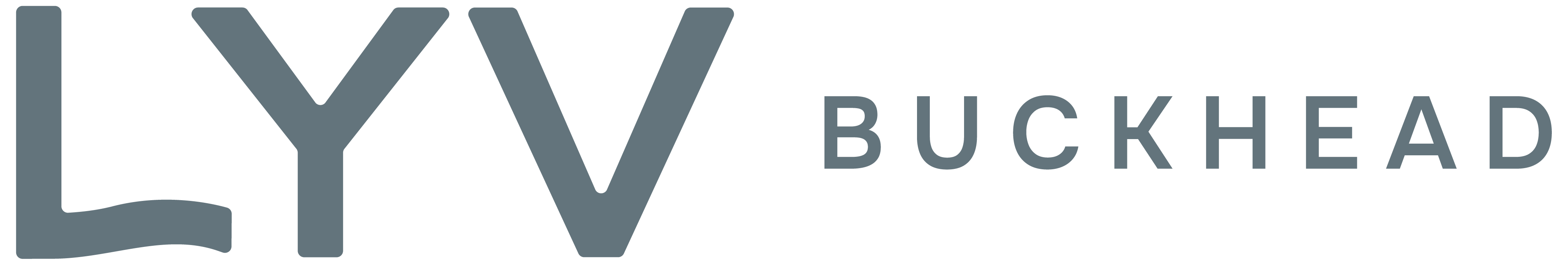 The image shows the letters LYV and the word BUCKHEAD.