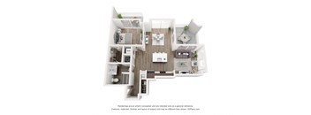 bedroom floor plan | luxury apartments in towson md | the southerly