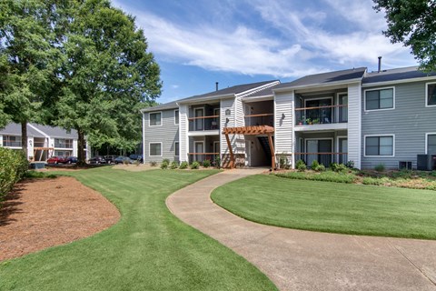 our apartments have a spacious yard and green grass