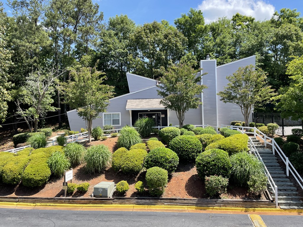 a house with a garden in front of it