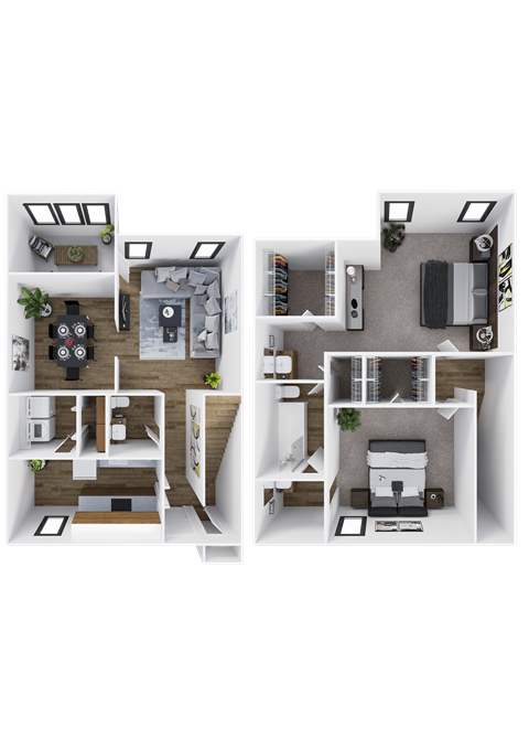 a bedroom floor plan and a 2100 sqft home