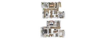 the floor plans of three different layouts of a house