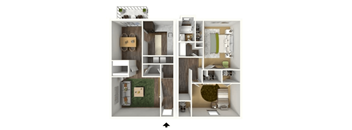 A series of images showing different room layouts.