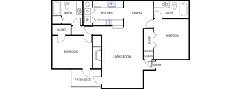 2 Bedroom, 2 Bath