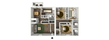 A series of images showing different layouts of a room.
