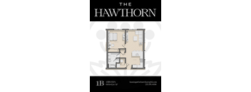 1B Hawthorn Floorplan at The Hawthorn, Philadelphia, 19131