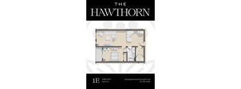 1E Hawthorn Floorplan at The Hawthorn, Pennsylvania, 19131