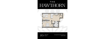 1G Hawthorn Floorplan at The Hawthorn, Philadelphia, PA, 19131