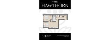 1H Hawthorn Floorplan at The Hawthorn, Philadelphia, PA
