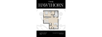 1J Hawthorn Floorplan at The Hawthorn, Philadelphia, 19131