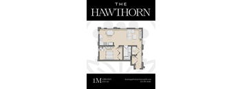 1M Hawthorn Floorplan at The Hawthorn, Philadelphia, PA, 19131