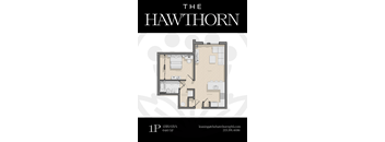 1P Hawthorn Floorplan at The Hawthorn, Philadelphia, 19131