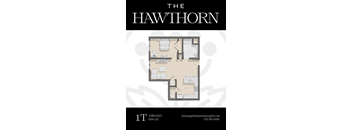 1T Hawthorn Floorplan at The Hawthorn, Pennsylvania