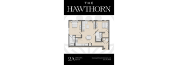 2A Hawthorn Floorplan at The Hawthorn, Philadelphia, 19131