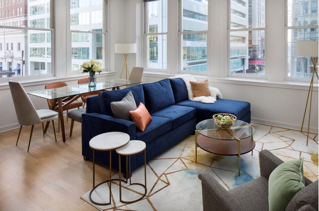 The Arch Two Bedroom Apartment Living Room