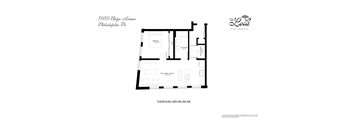 A floor plan for a unit at The Lola in Philadelphia, PA.
