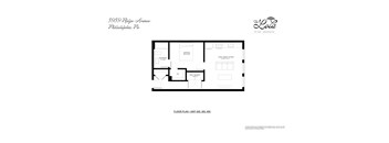 A floor plan for a unit at 5959 Widge Avenue in Philadelphia, PA is displayed.