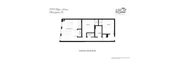 A floor plan for a unit at The Lola in Philadelphia, PA.