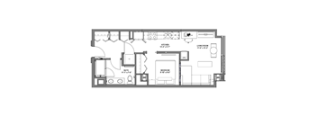 A1 Floor Plan at 17 Market West, Philadelphia