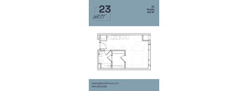 A1 Floor Plan at 23 West Apartments, Philadelphia, 19123
