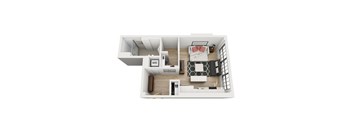 A1 Floor Plan at 1600 Callowhill, Philadelphia, PA 19130