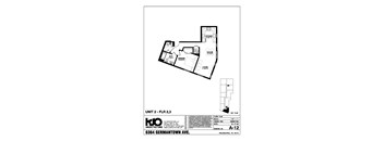 A drawing of a floor plan for a unit at 6364 Germantown Ave.